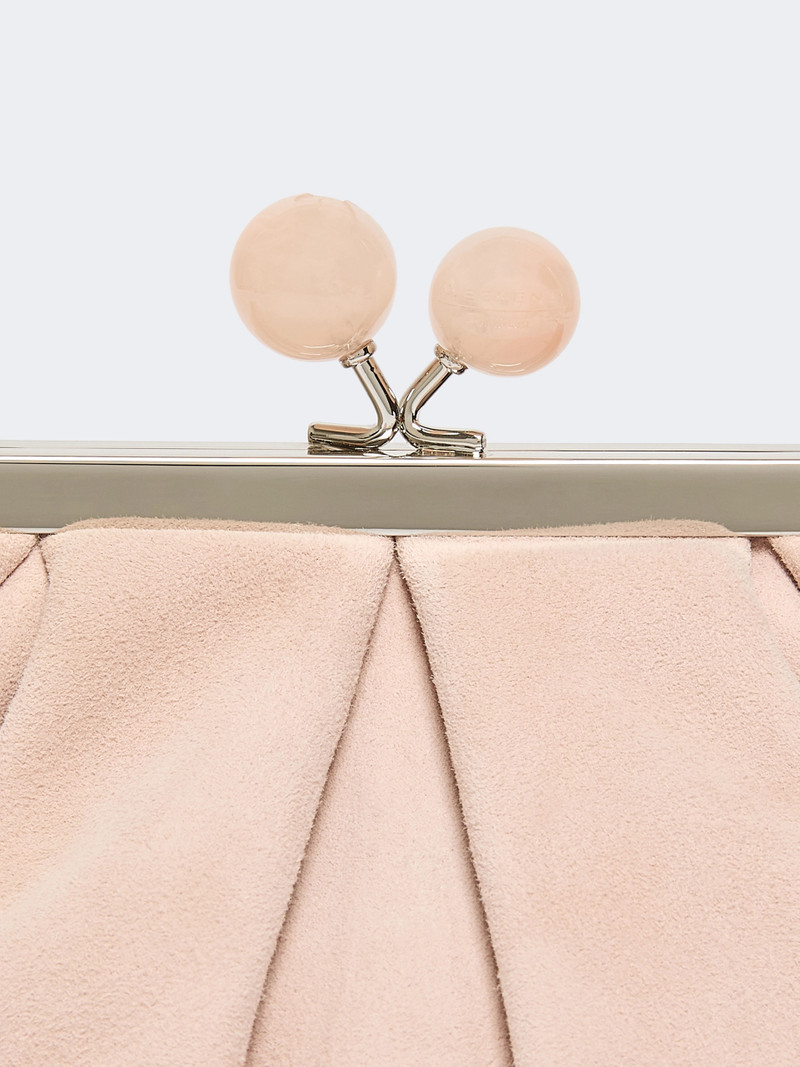 VALOIS Small suede Pasticcino Bag - POWDER 4