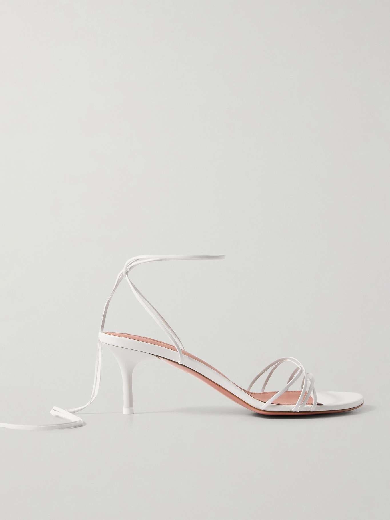 Lori Lace Up leather sandals White - 1