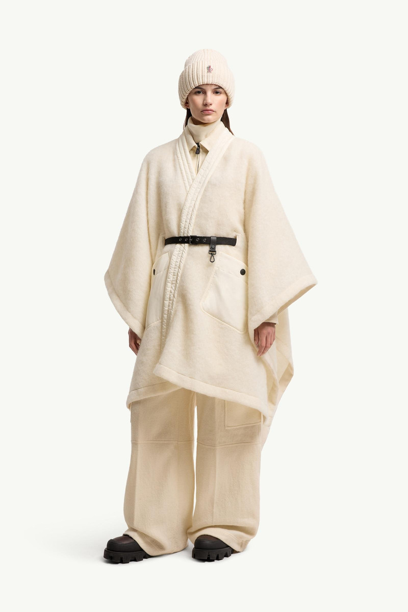 Moncler Grenoble Mohair, Alpaca & Wool Blend Belted Cape outlook