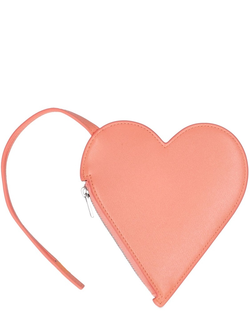 Leather heart-shaped pouch - 2