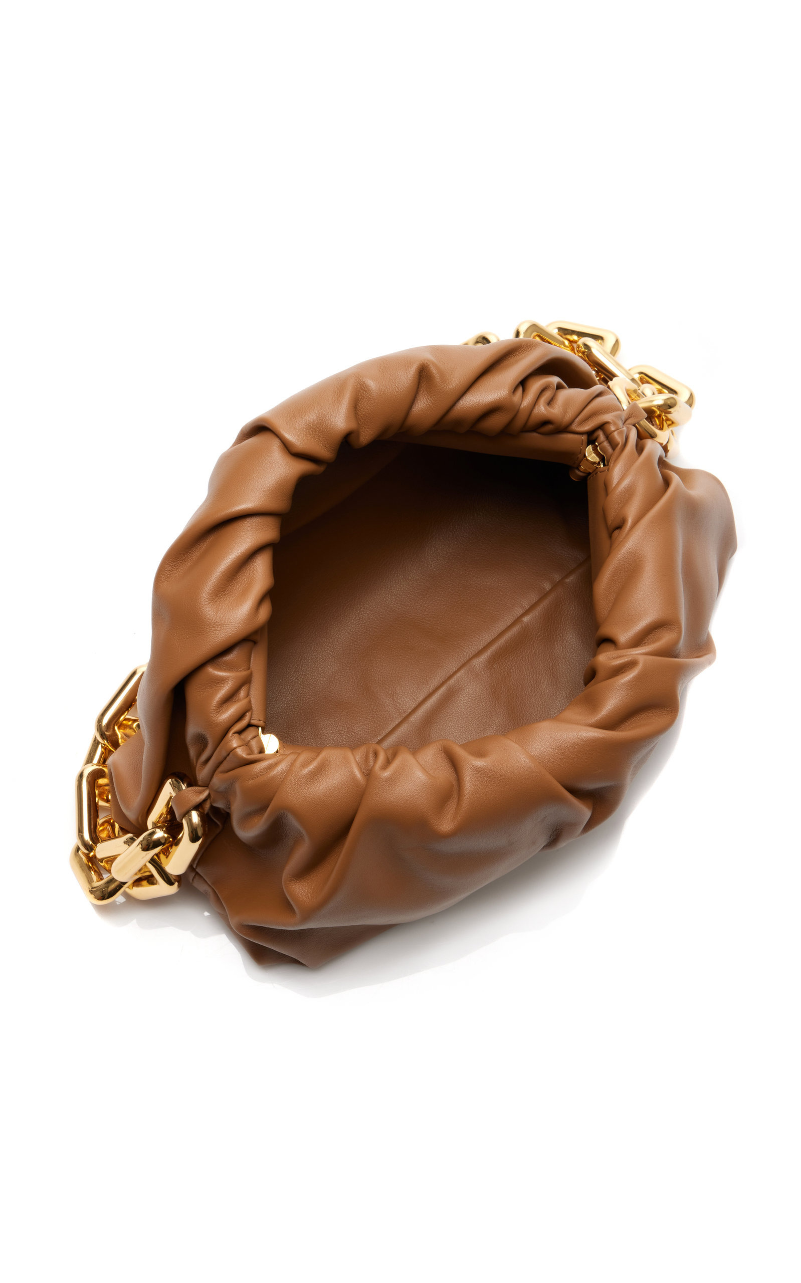 The Chain Pouch Leather Clutch brown - 8
