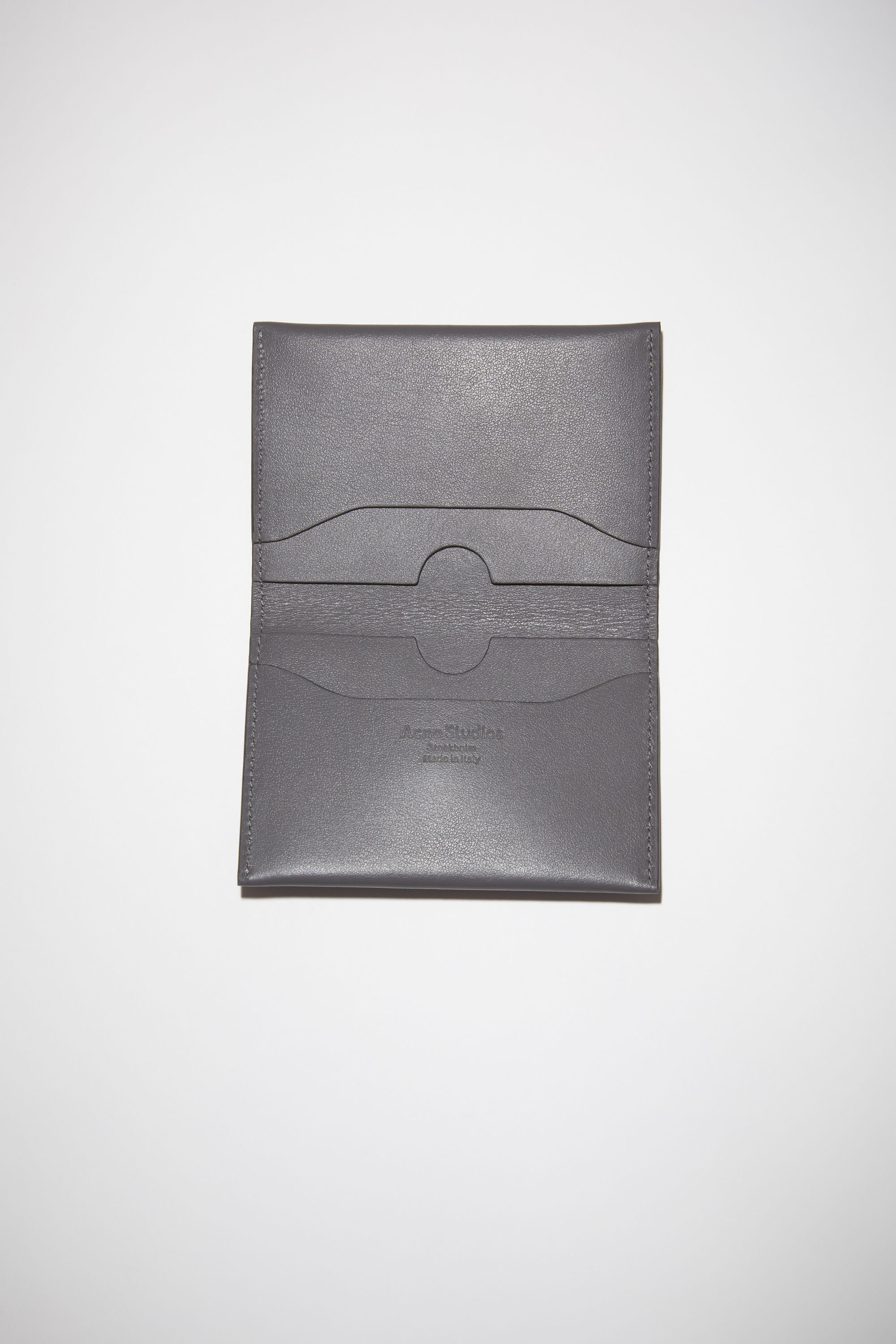 Leather card case - Dark grey - 3