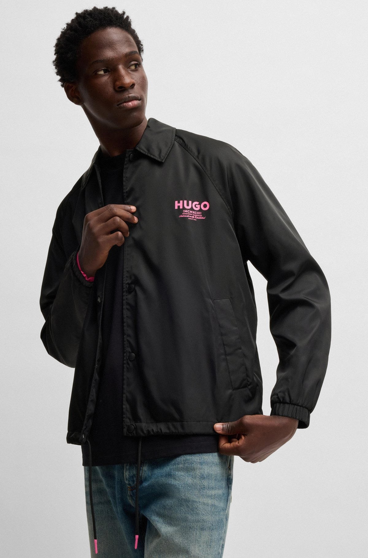 REGULAR-FIT WATER-REPELLENT COACH JACKET WITH LOGO PRINTS - 6