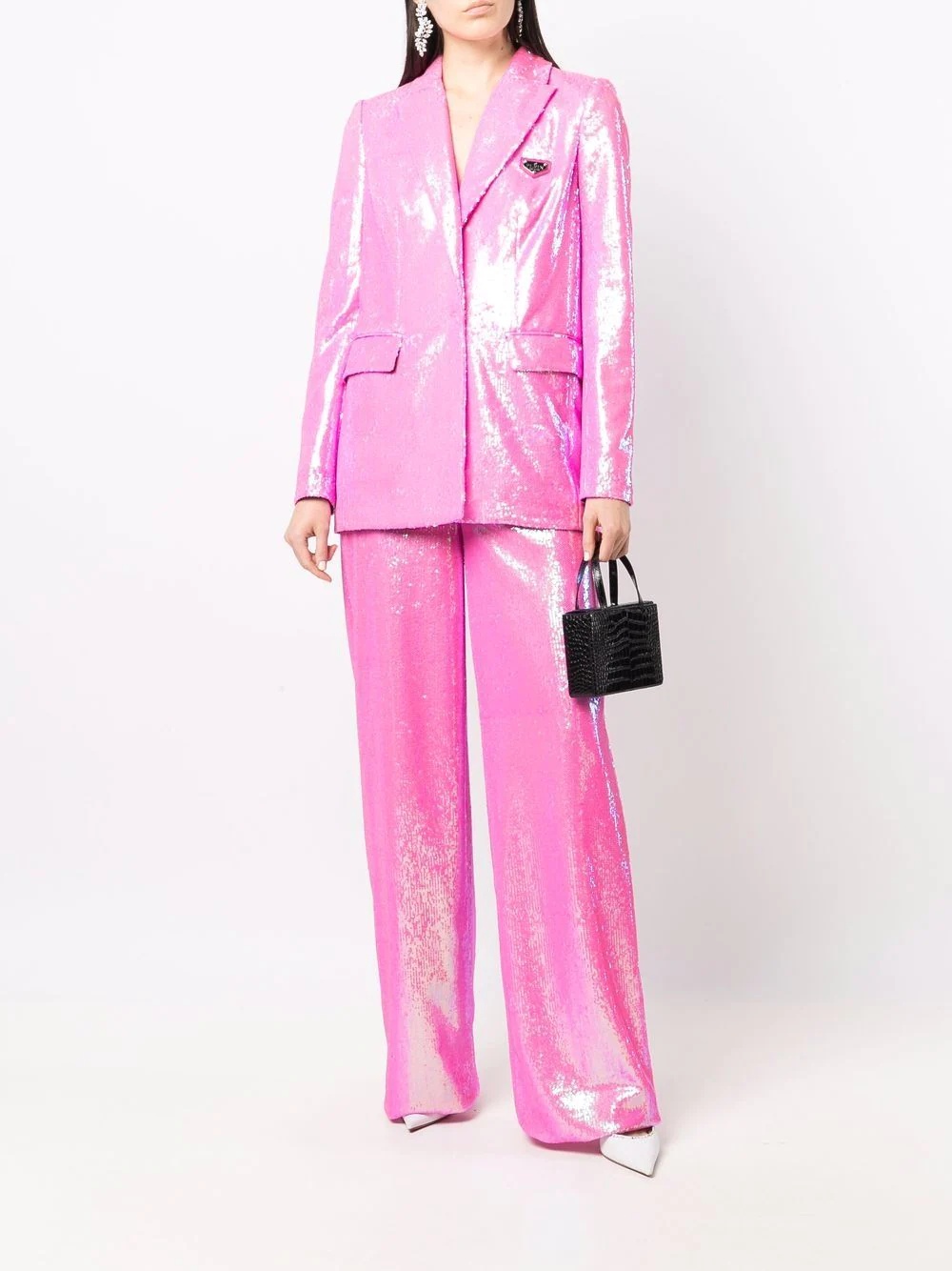 wide-leg embellished trousers - 2