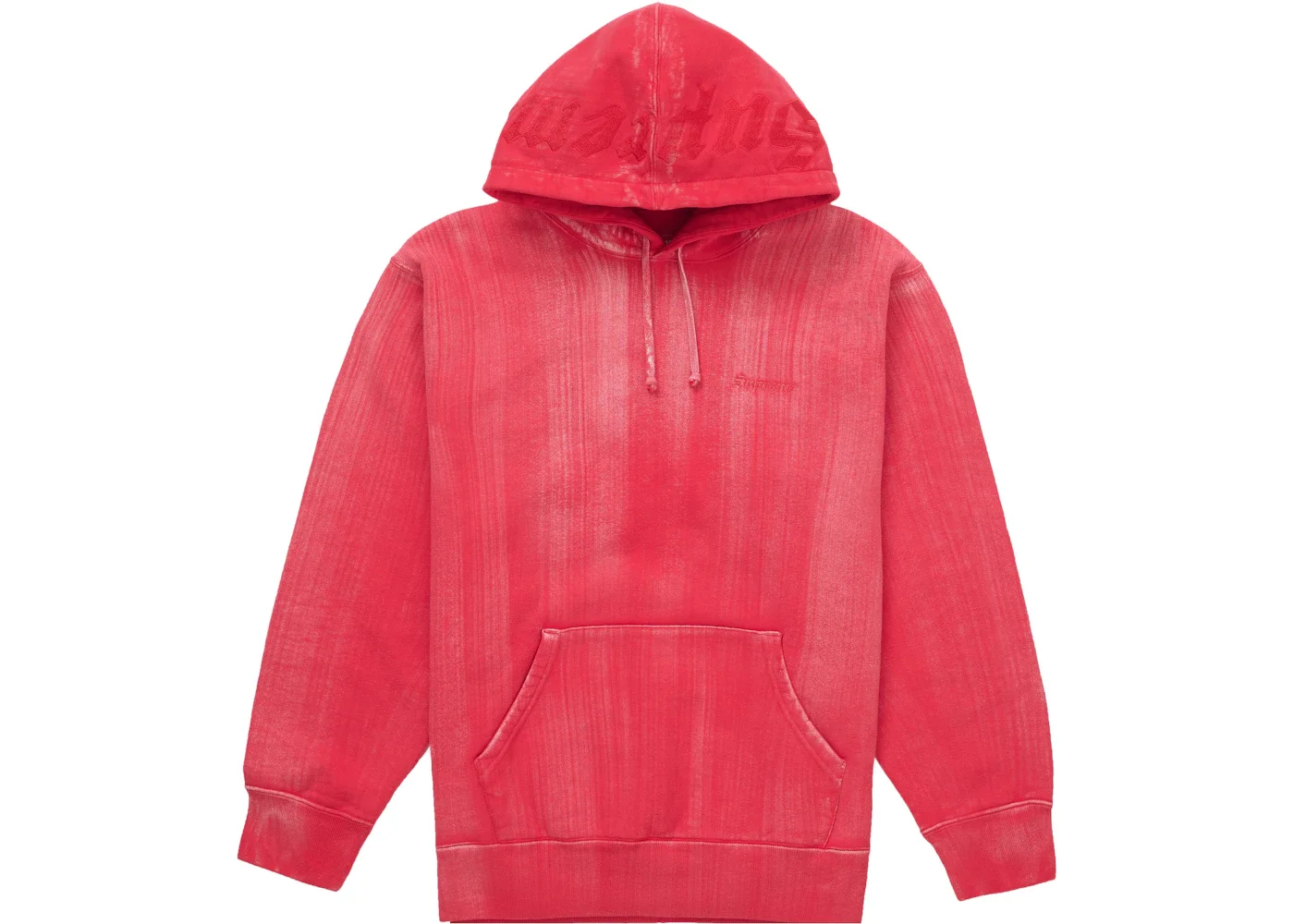 Supreme Brush Stroke Hooded Sweatshirt Red - 1