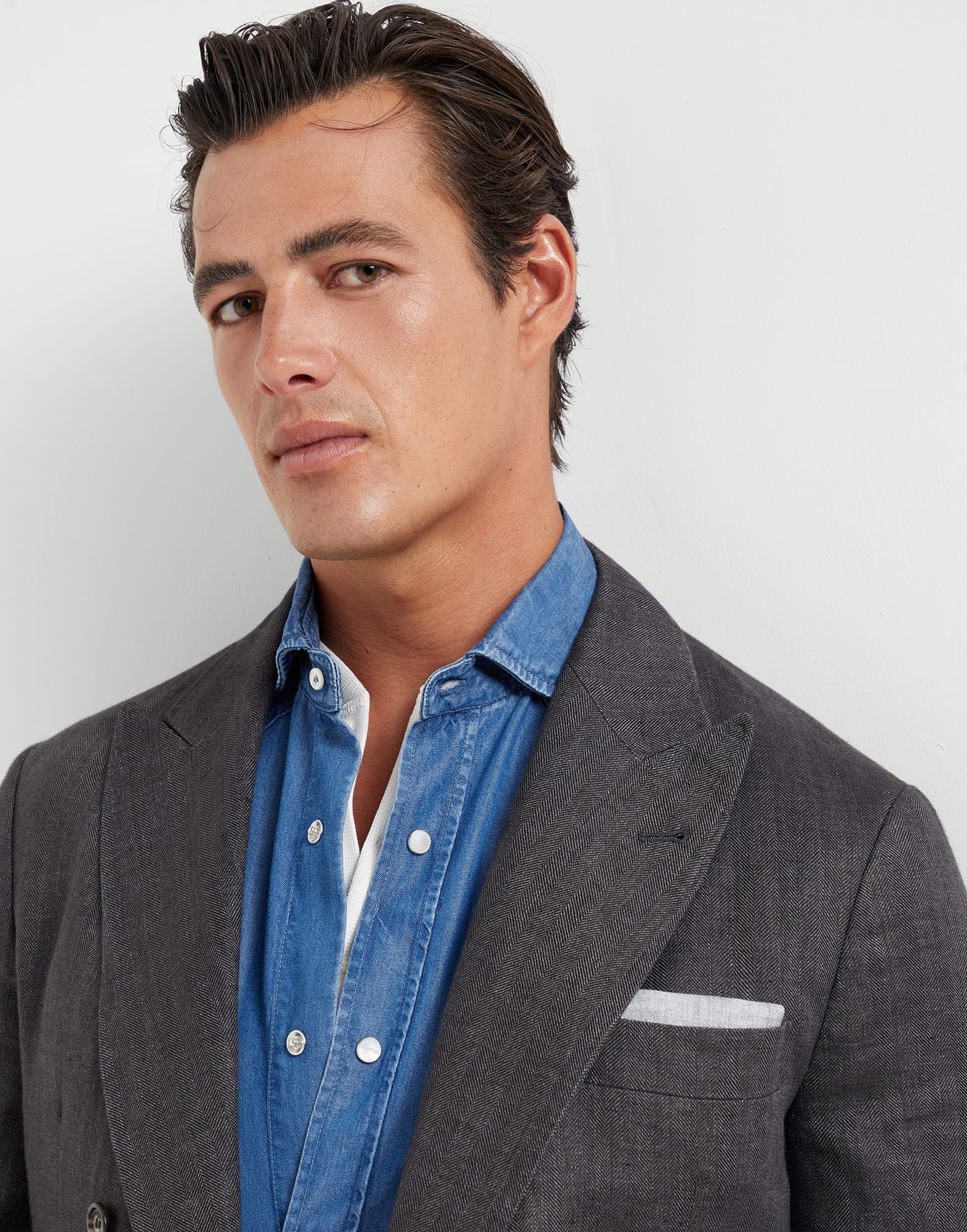 Silk pocket square with printed logo - 3