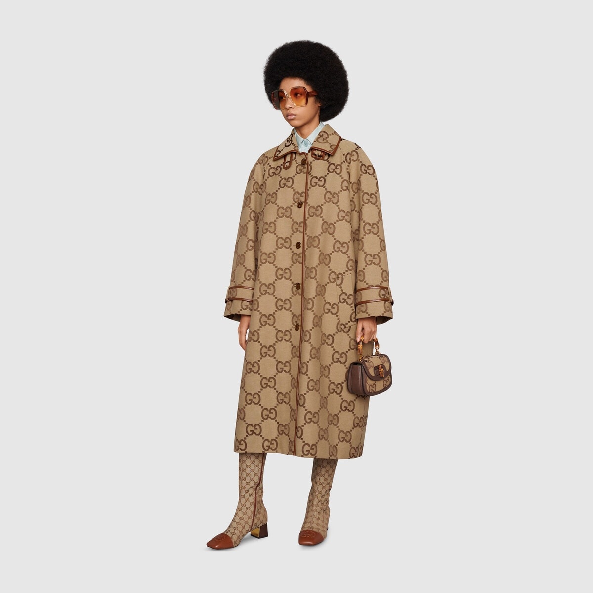 Jumbo GG canvas coat - 2