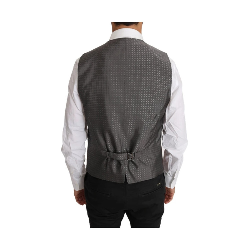 Dolce & Gabbana ELEGANT BRONZE &AMP; GRAY FORMAL VEST SLIM FIT outlook