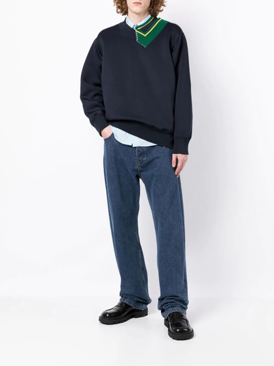 Kolor contrasting-collar detail sweatshirt outlook