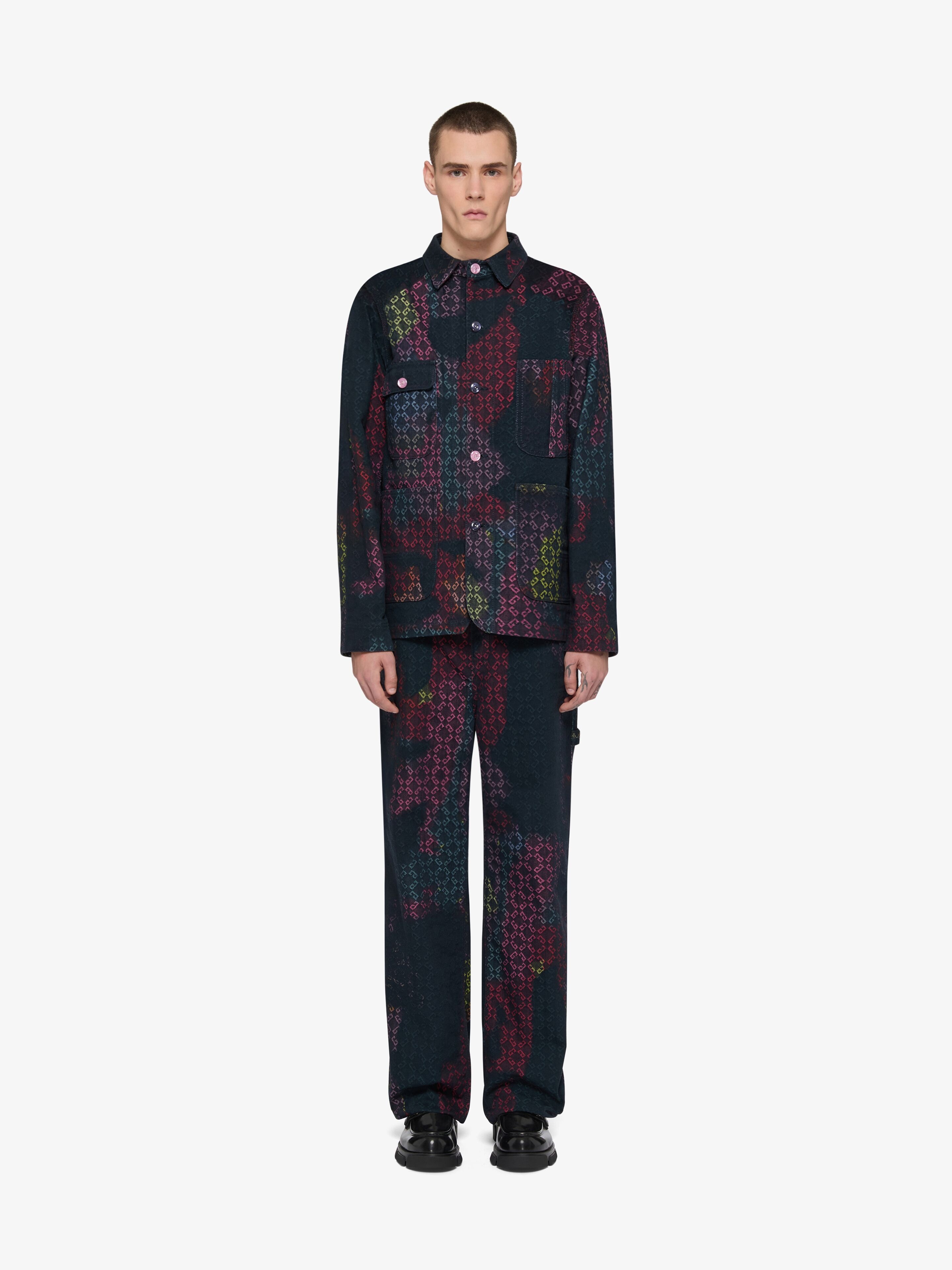ブルゾン GIVENCHY MONOGRAM DENIM JACKET GIVENCHY | JACKET IN MONOGRAM 72 DENIM WITH SEQUINS
