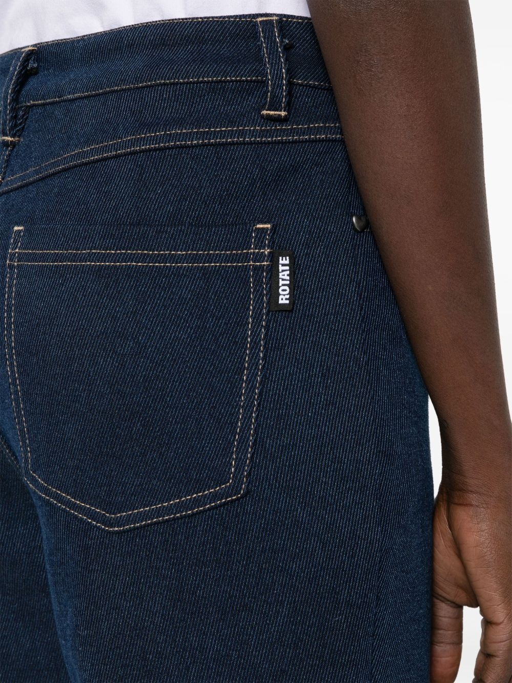straight-leg cotton-blend jeans - 5