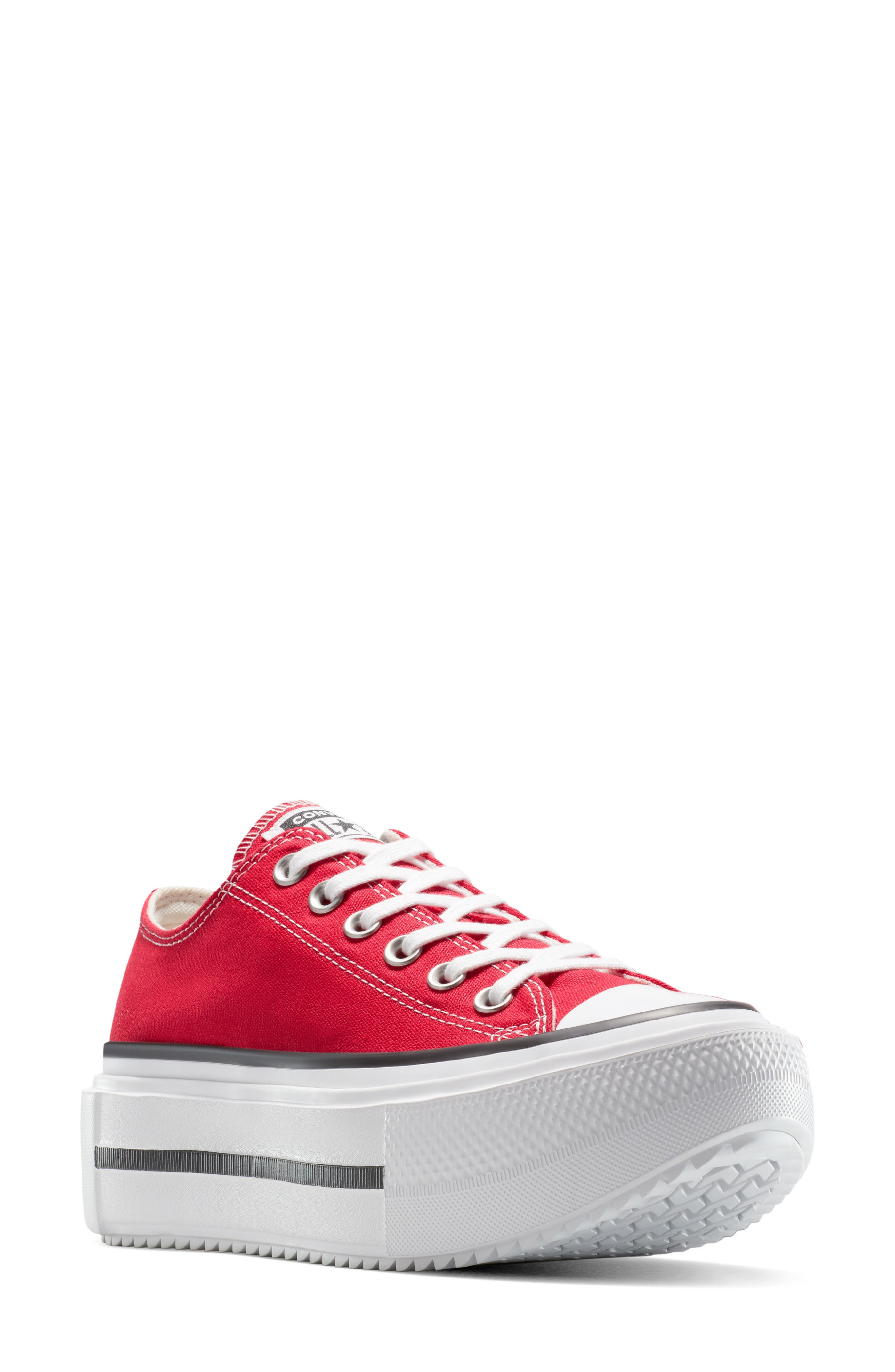 Converse Gender Inclusive Chuck Taylor All Star Lift Double Stack Low Top Platform Sneaker in Red/Bl - 1