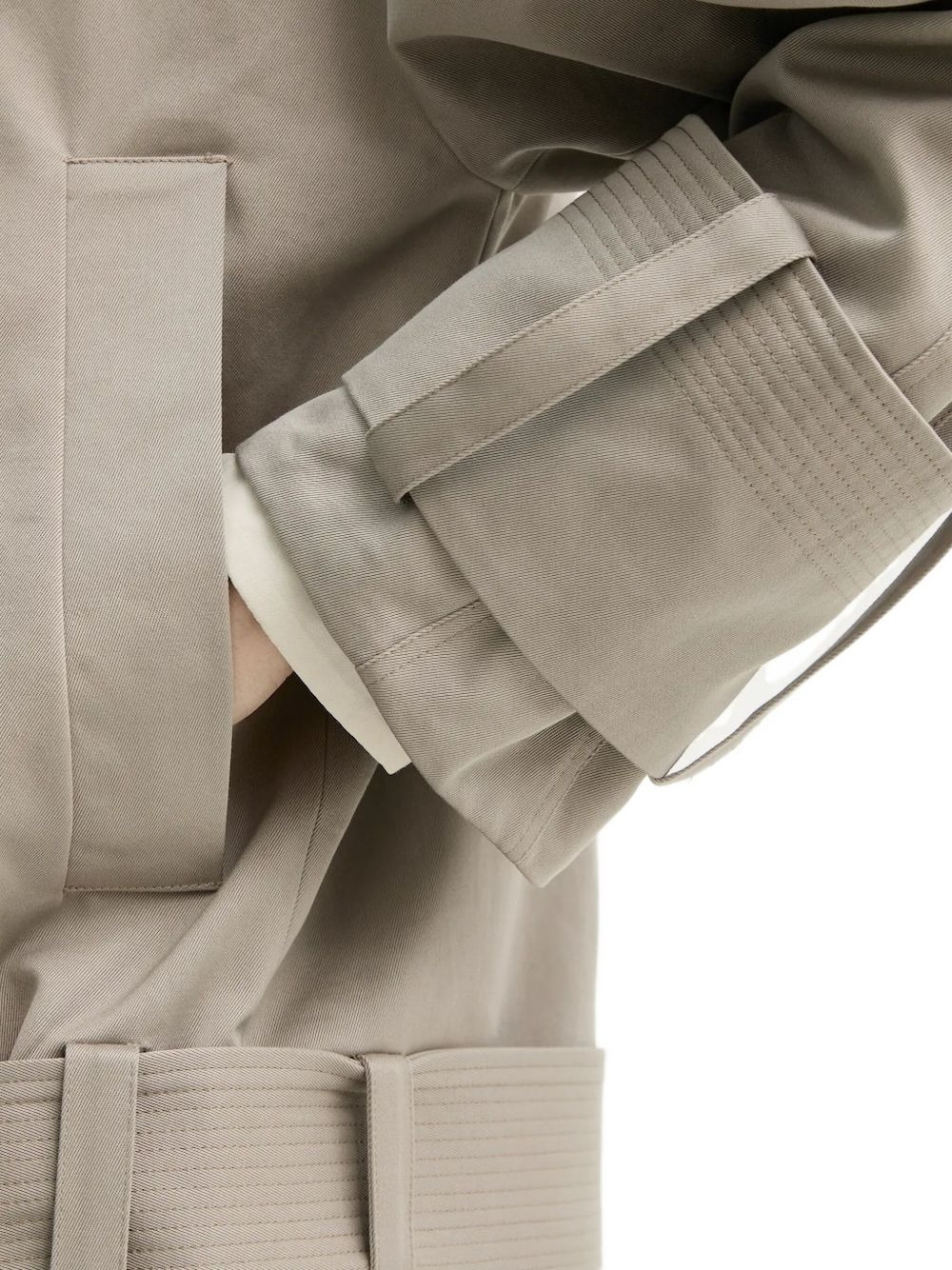 hooded belted jacket - 4