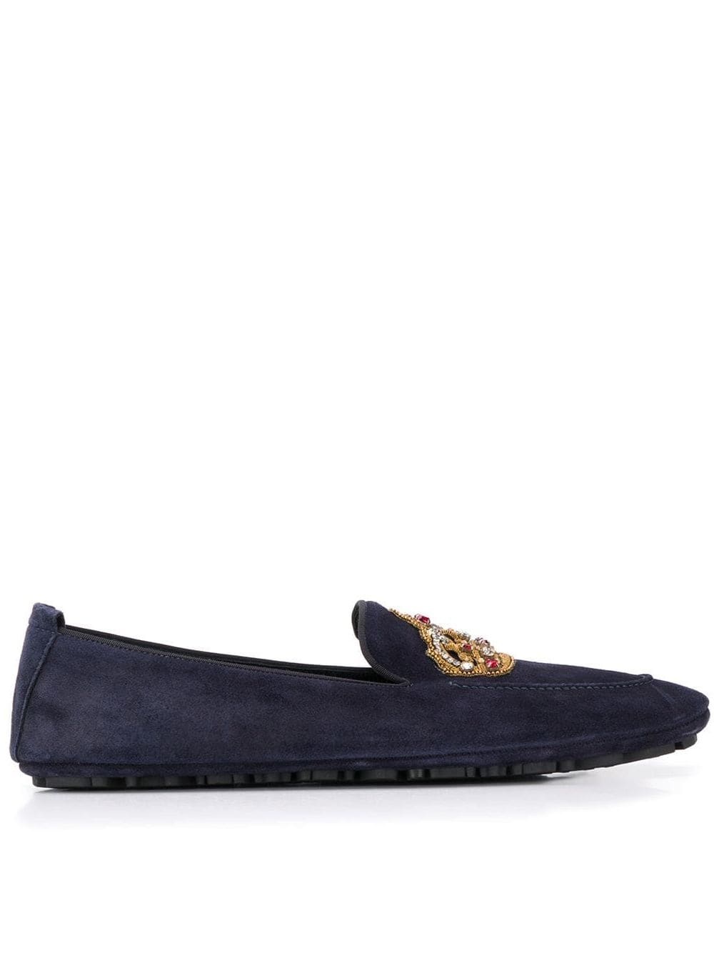 crown patch loafers - 1