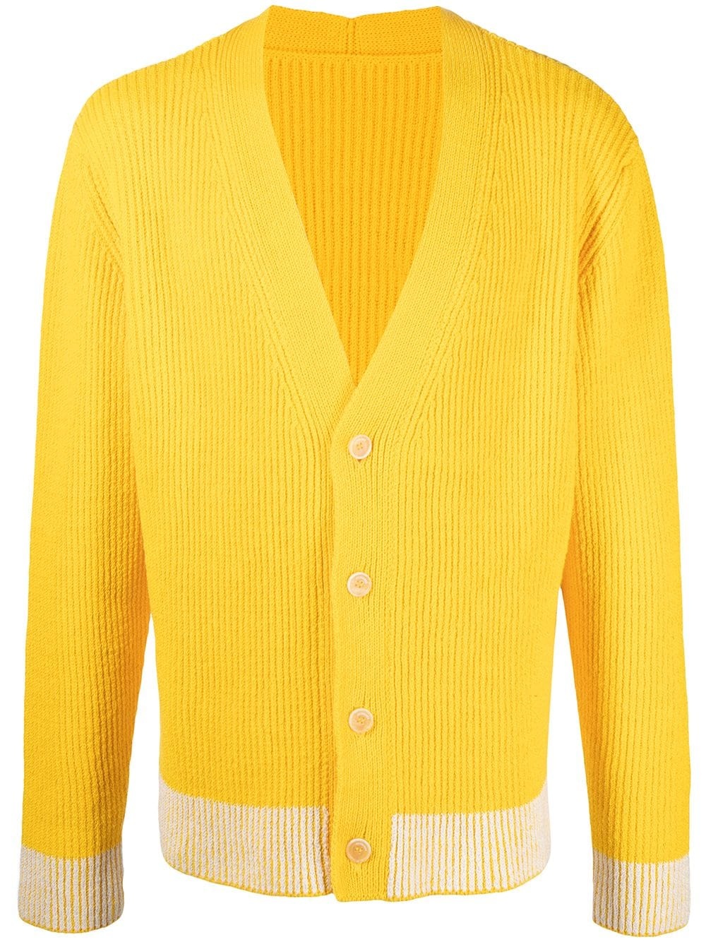 Le Cardigan Limone ribbed V-neck cardigan - 1