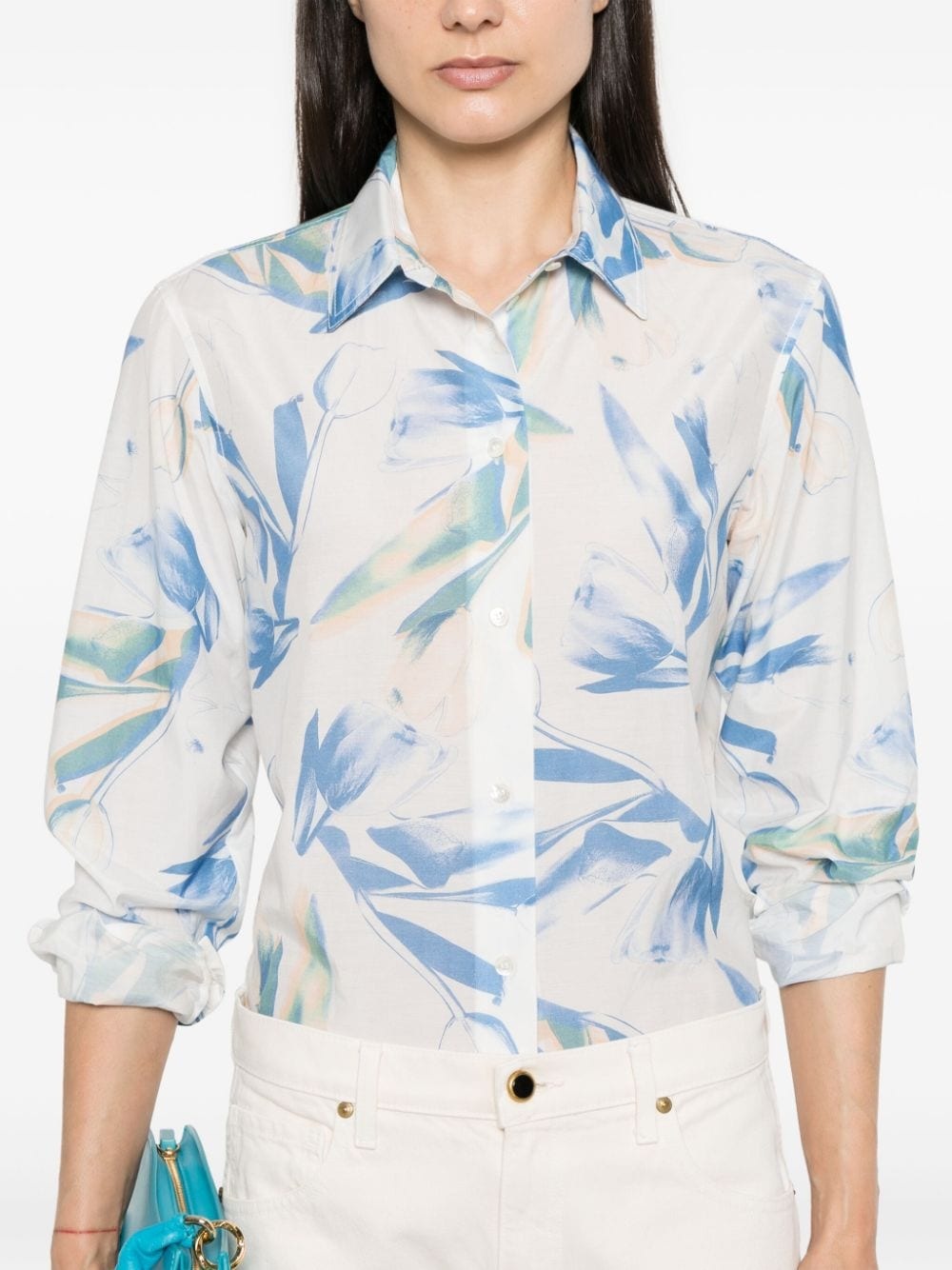 Tulip-print shirt - 5