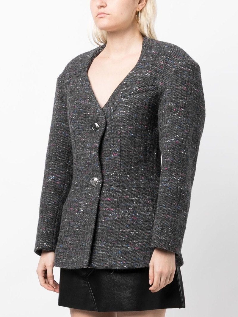 fitted wool-blend blazer 3