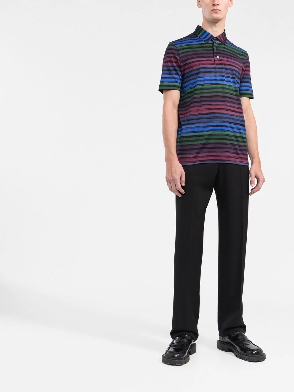 striped polo shirt - 2