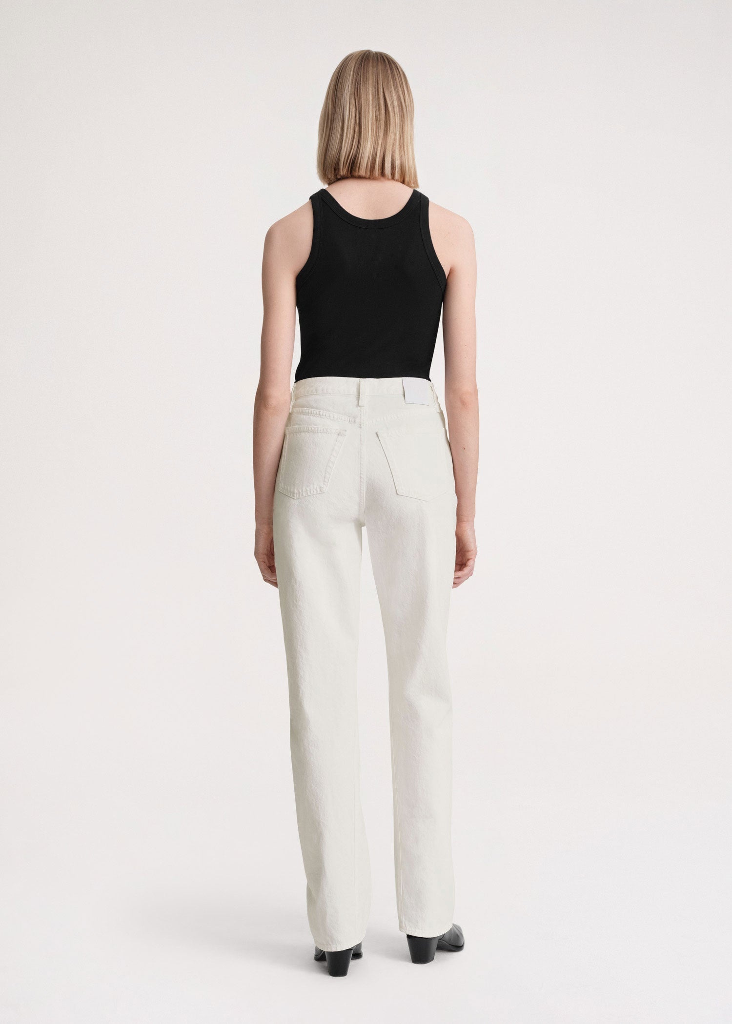 Twisted seam denim full length off-white - 4