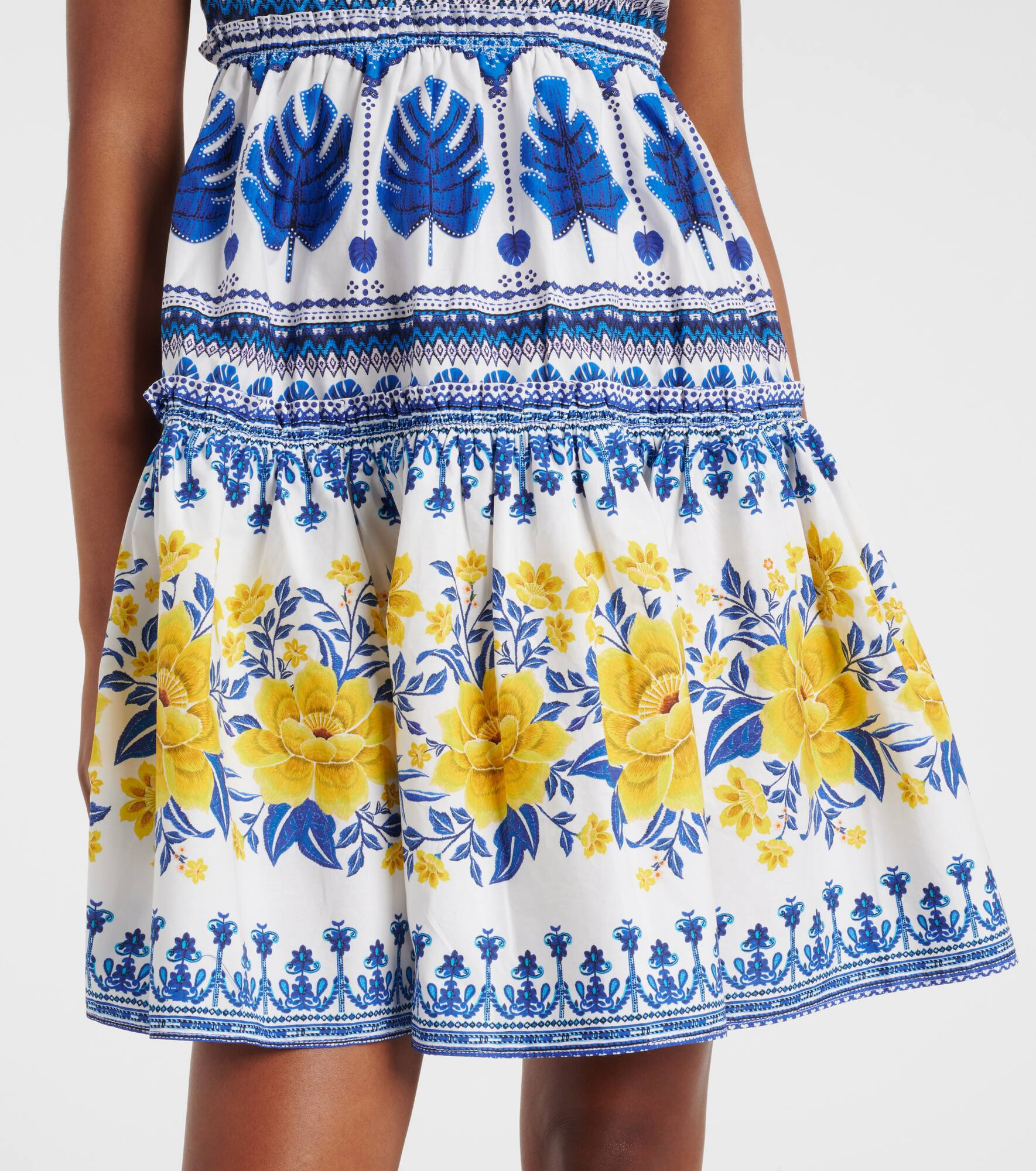 Printed tiered cotton minidress - 5