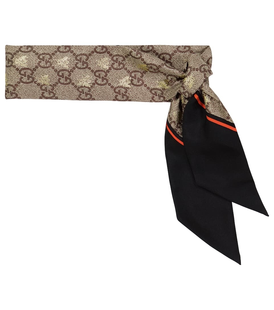 GG jacquard silk scarf - 1