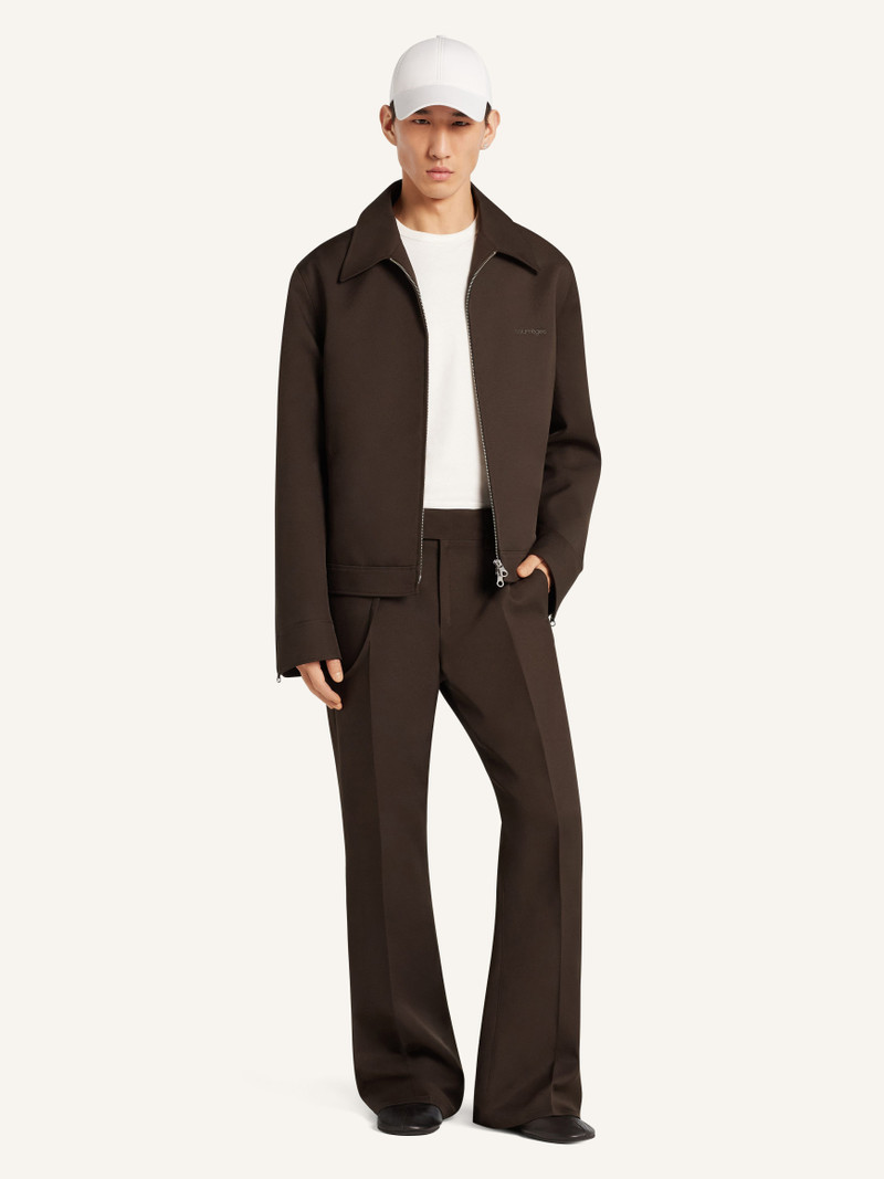 courrèges EMBROIDERED ZIPPED TWILL JACKET outlook