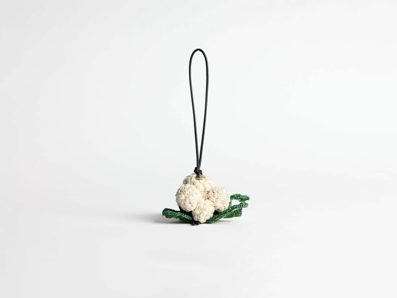 HAND-CROCHETED CAULIFLOWER CHARM 1