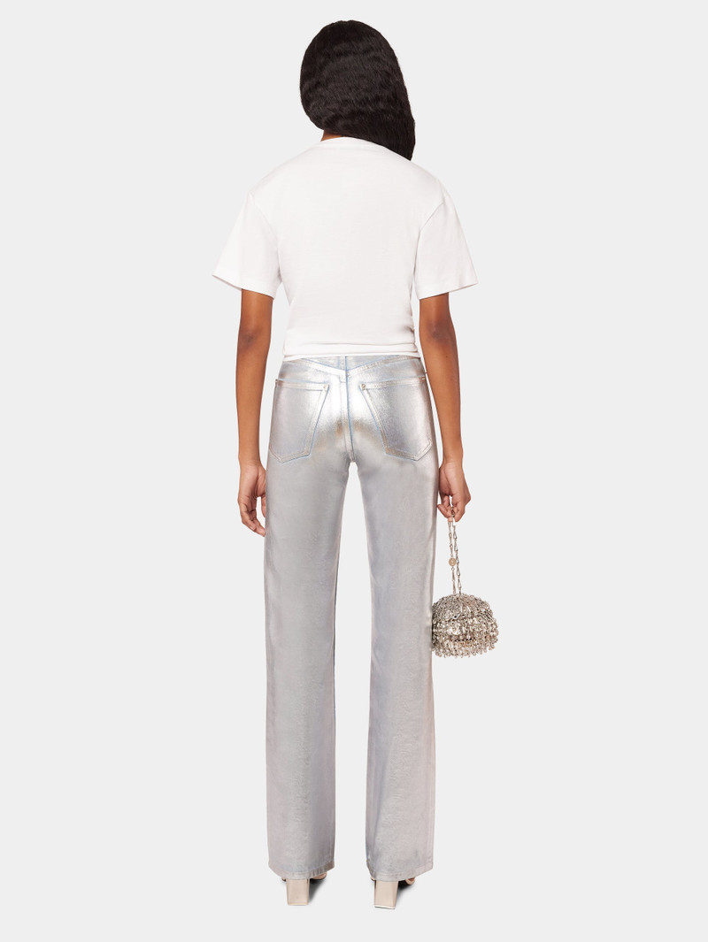 STRAIGHT JEANS WITH METALLIC PAINT EFFECT 4