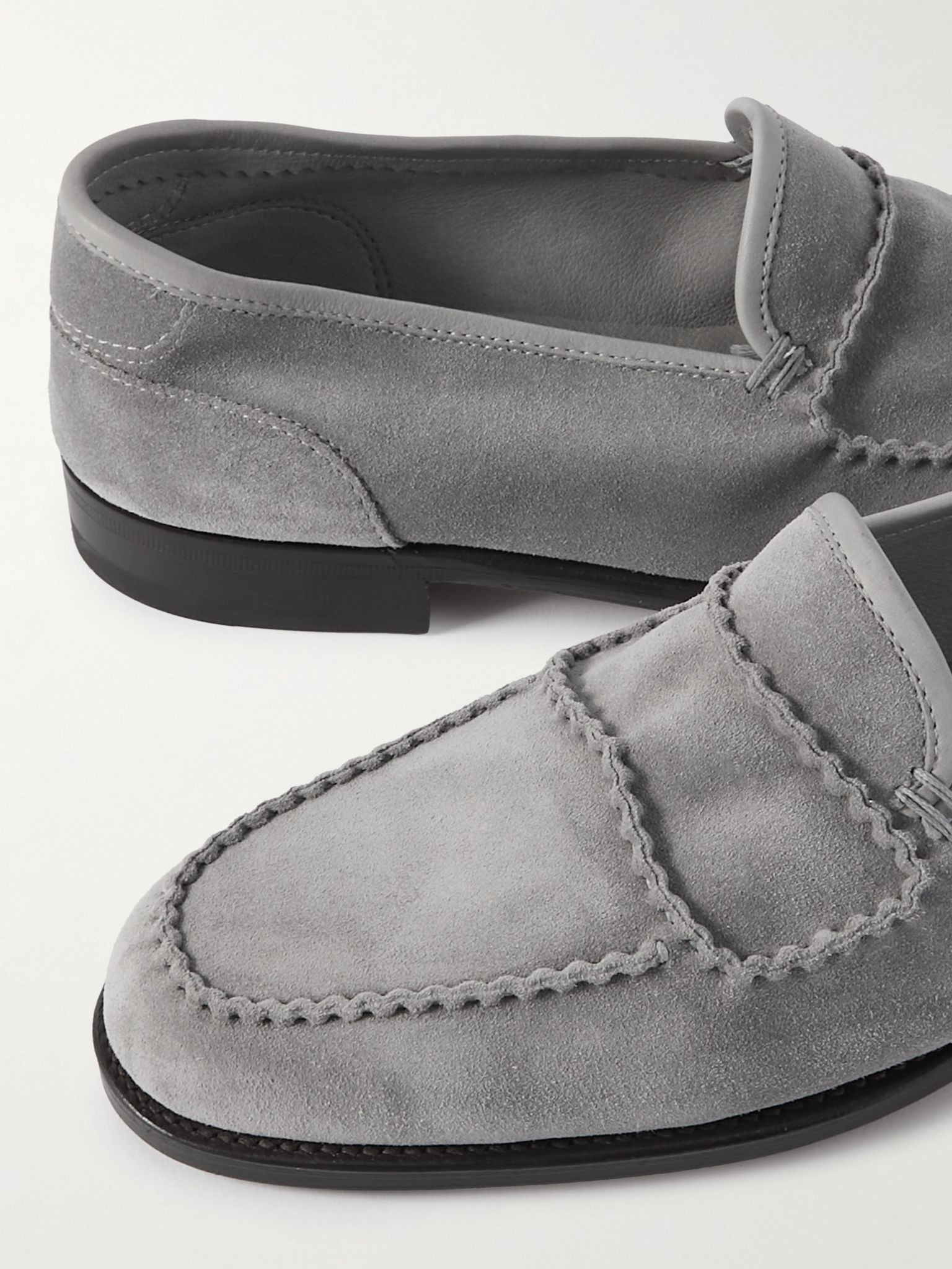 Bath Suede Loafers Gray - 6