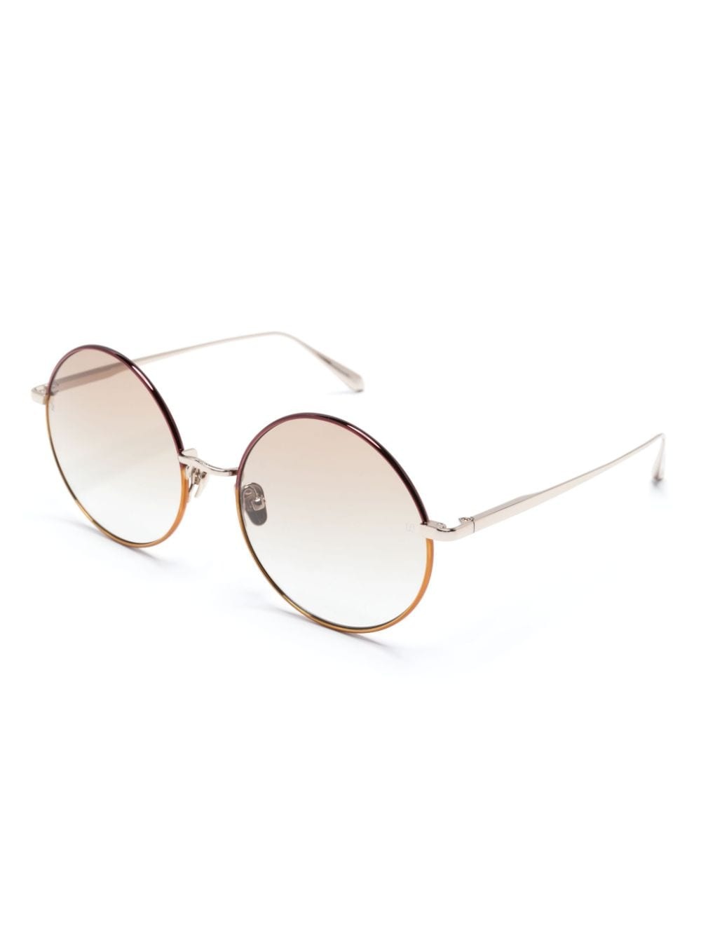 round-frame metallic sunglasses - 2