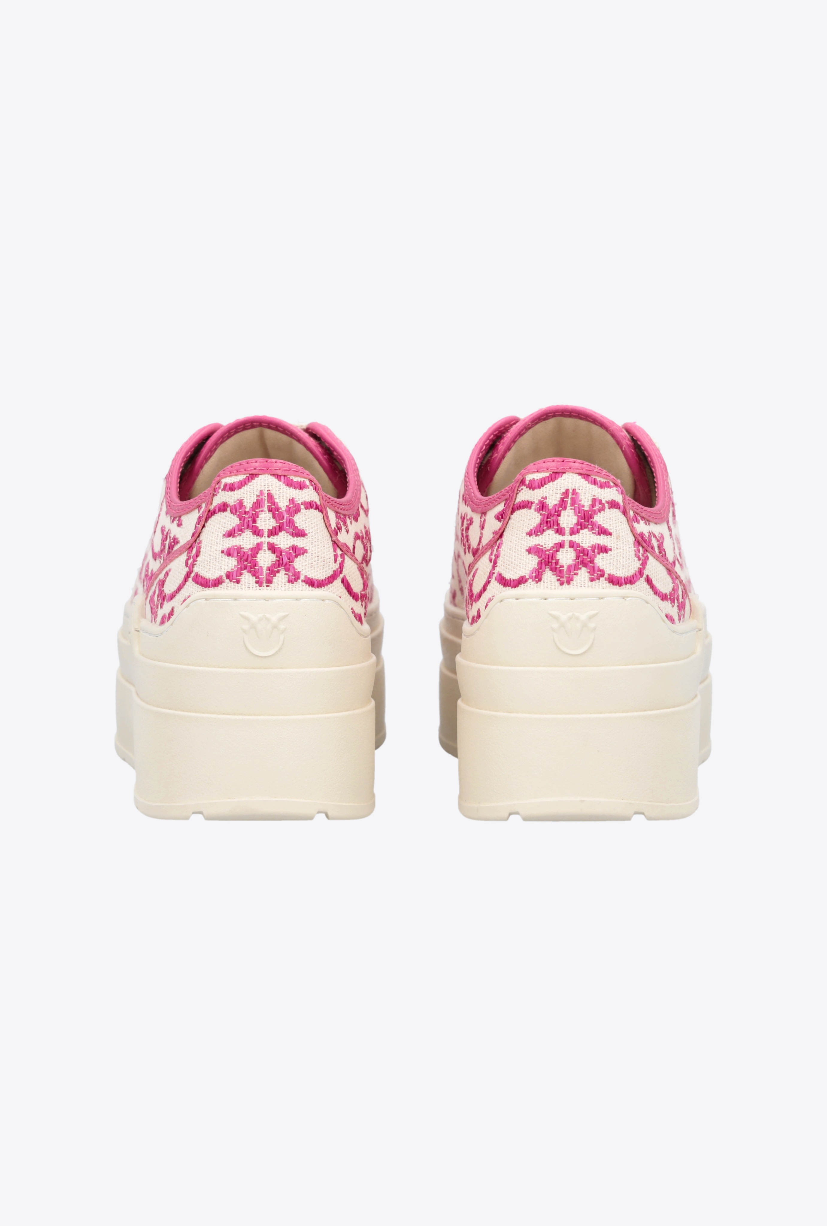 LOVE BIRDS MONOGRAM PLATFORM SNEAKERS - 7