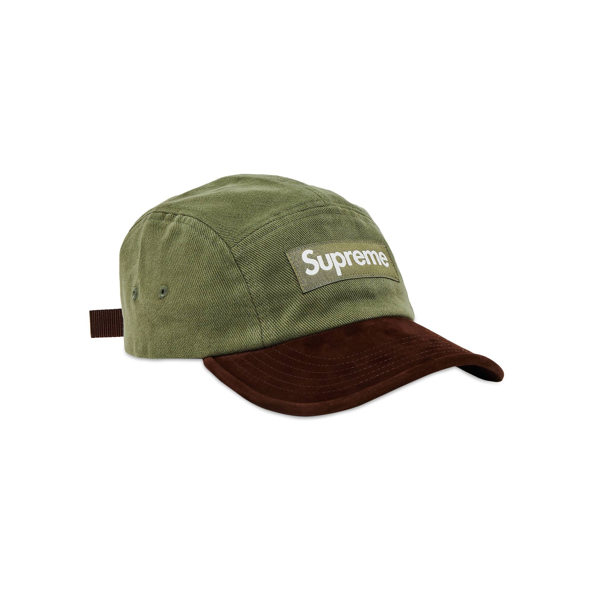 Supreme Suede Visor Camp Cap 'Light Olive' - 2