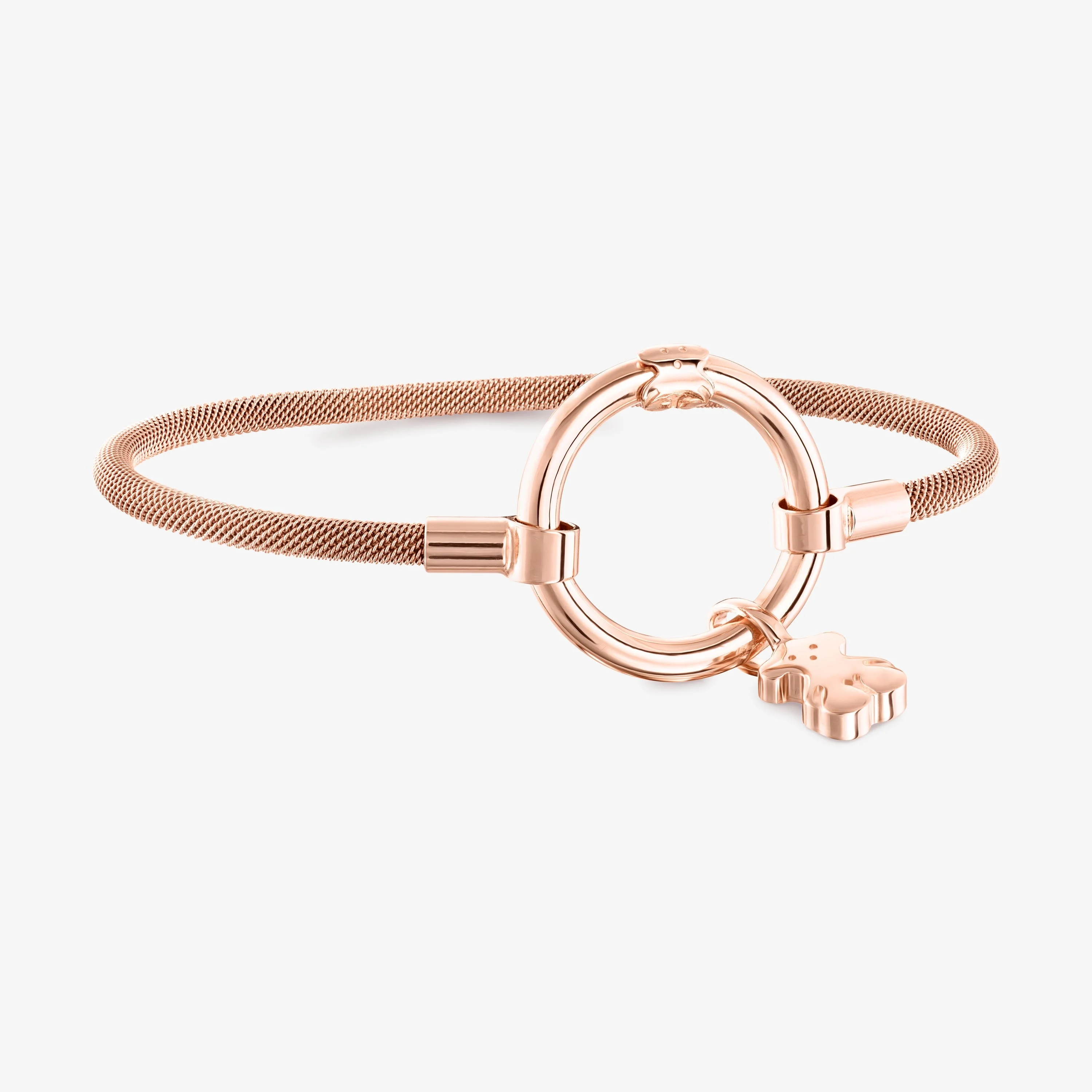 Rose 18K gold vermeil and rose IP Steel Hold Bracelet - 1