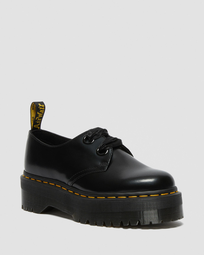 Dr. Martens Holly Women's Leather Platform Shoes outlook