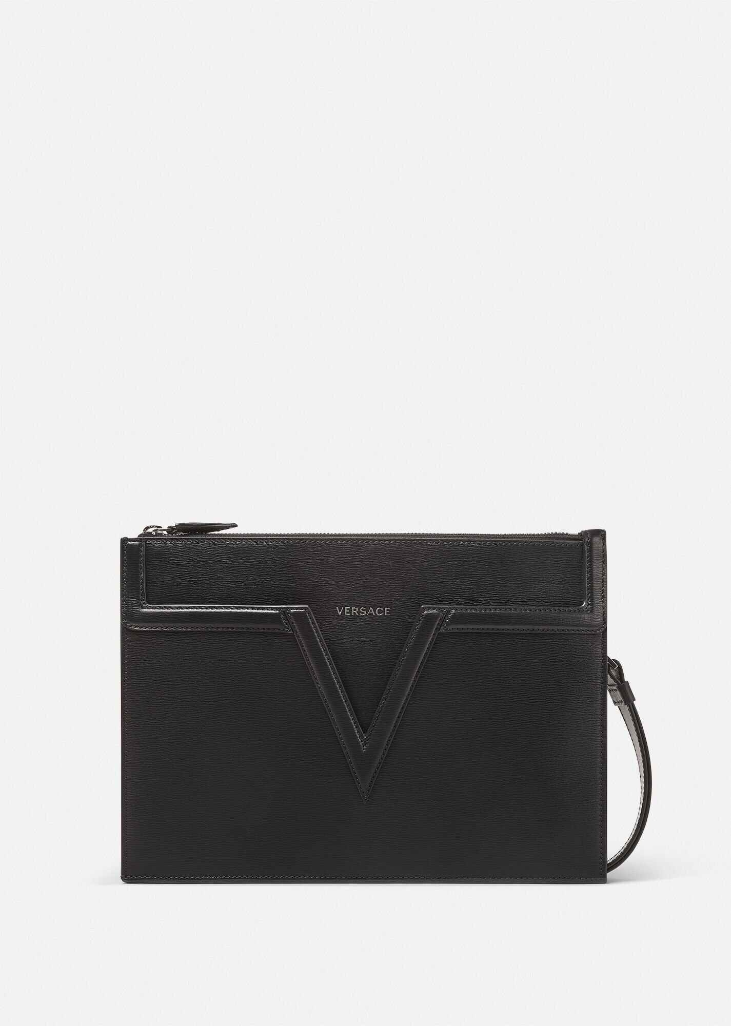 V Leather Pouch - 1