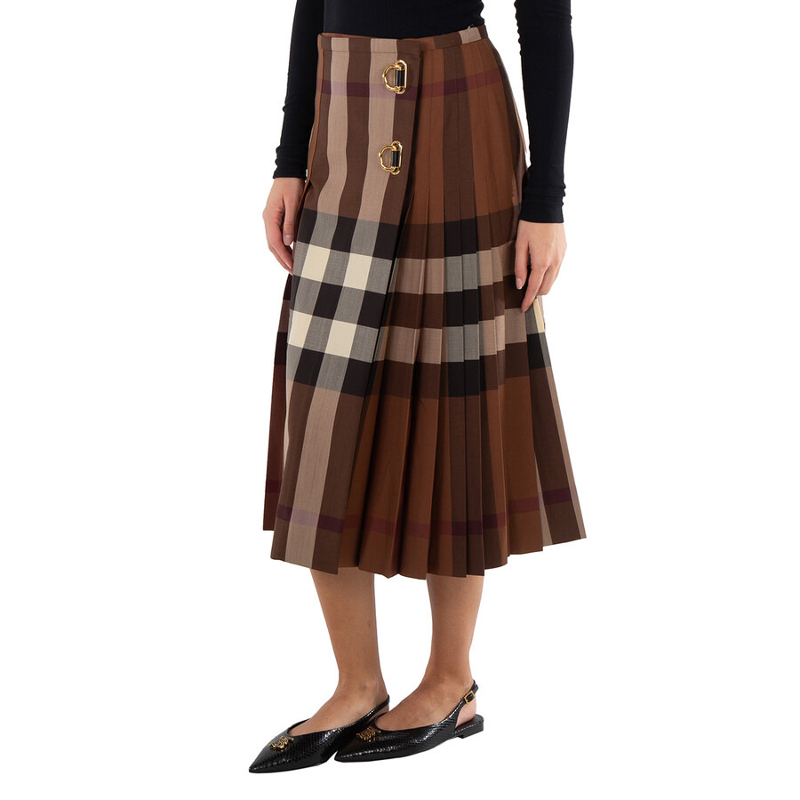 Burberry Dark Birch Brown Winifred Check Skirt - 3