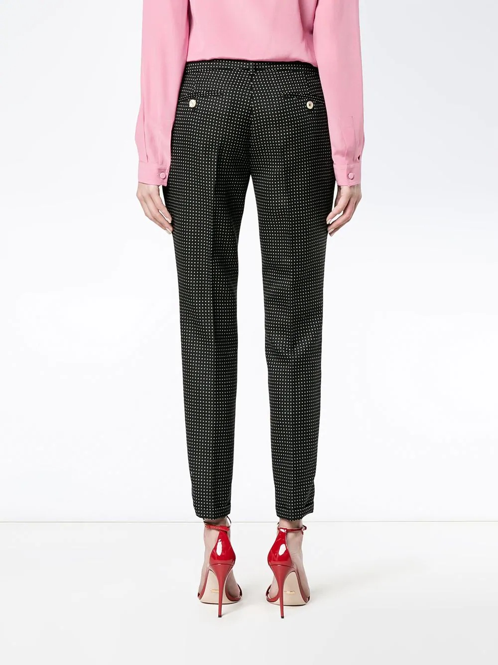 polka dot cropped trousers  - 4