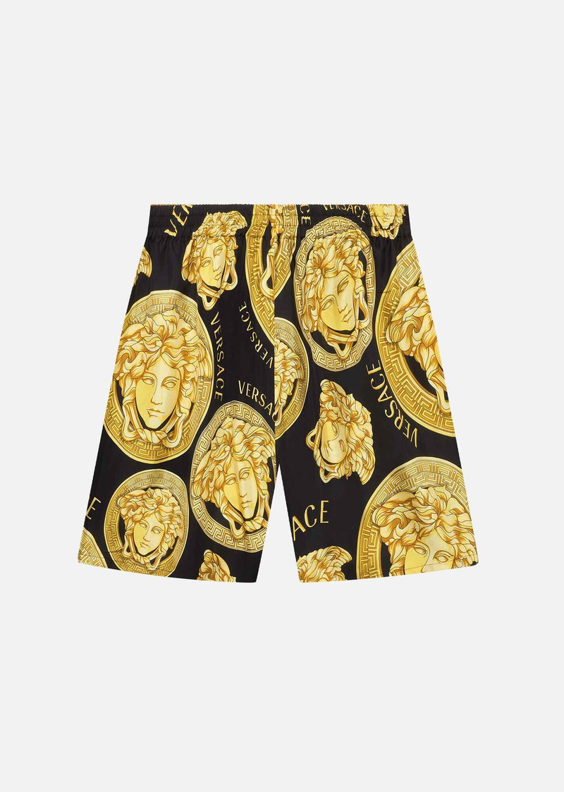 Medusa Amplified Print Silk Shorts 3