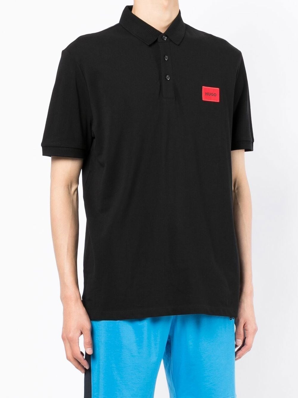 Dereso222 logo-patch polo shirt - 3