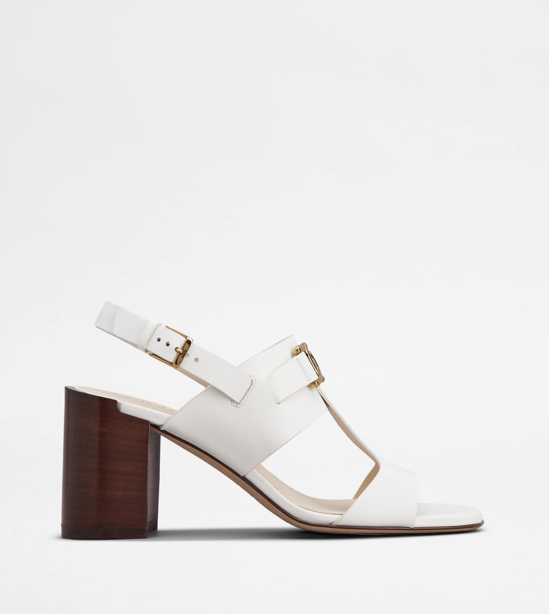 KATE SANDALS IN LEATHER - WHITE - 1