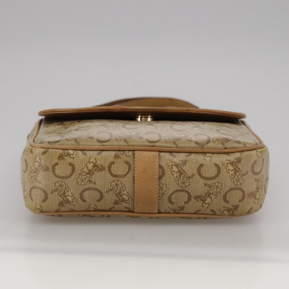 CELINE C Sulky Shoulder Bag Pvc Beige Gold - 10