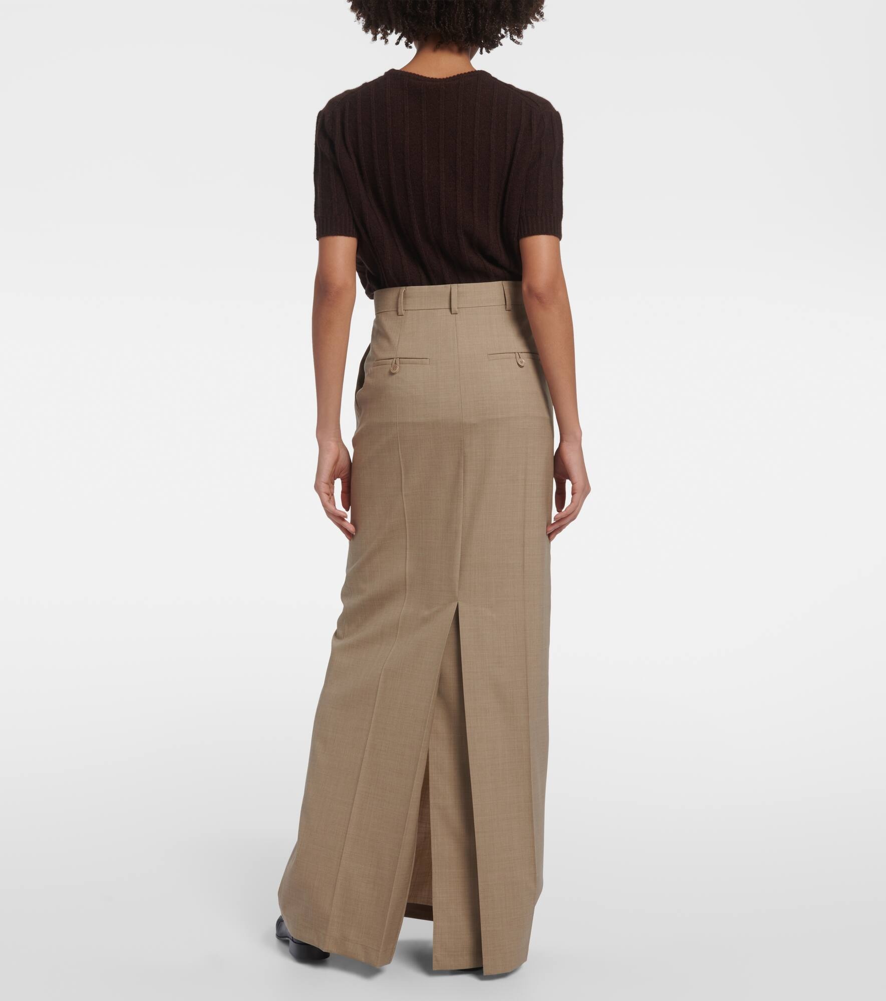 Circe virgin wool maxi skirt - 3