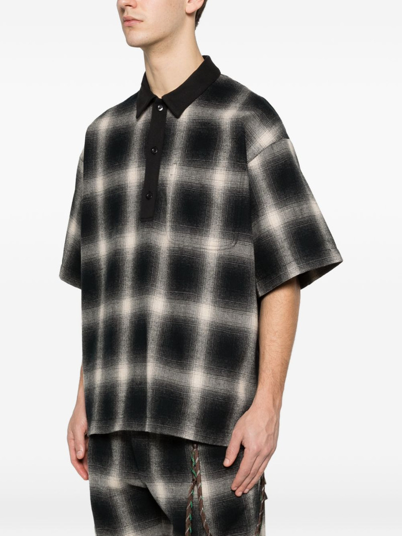 check-pattern short-sleeve polo shirt 3