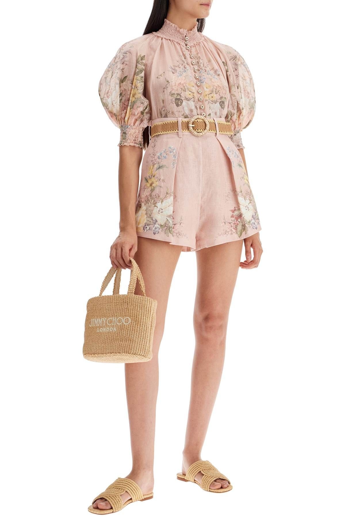 FLORAL LINEN WAVERLY SHORTS - 2