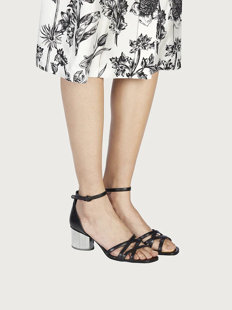 MIRRORED HEEL SANDAL - 5