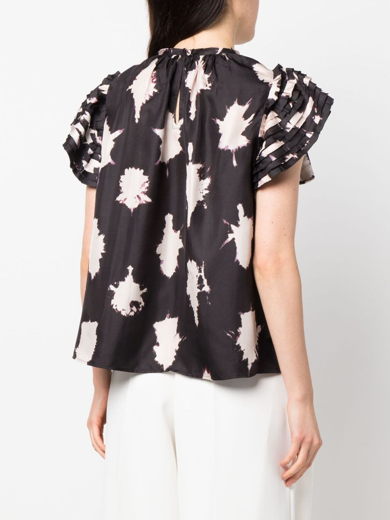 splotch-print silk blouse 4