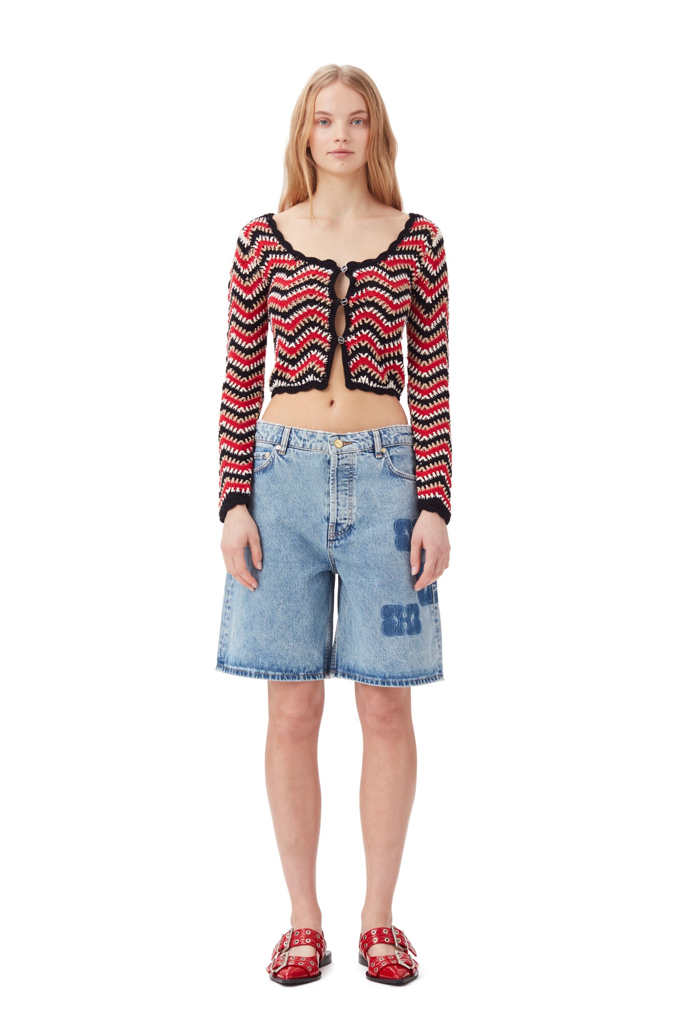 COTTON CROCHET CARDIGAN - 4