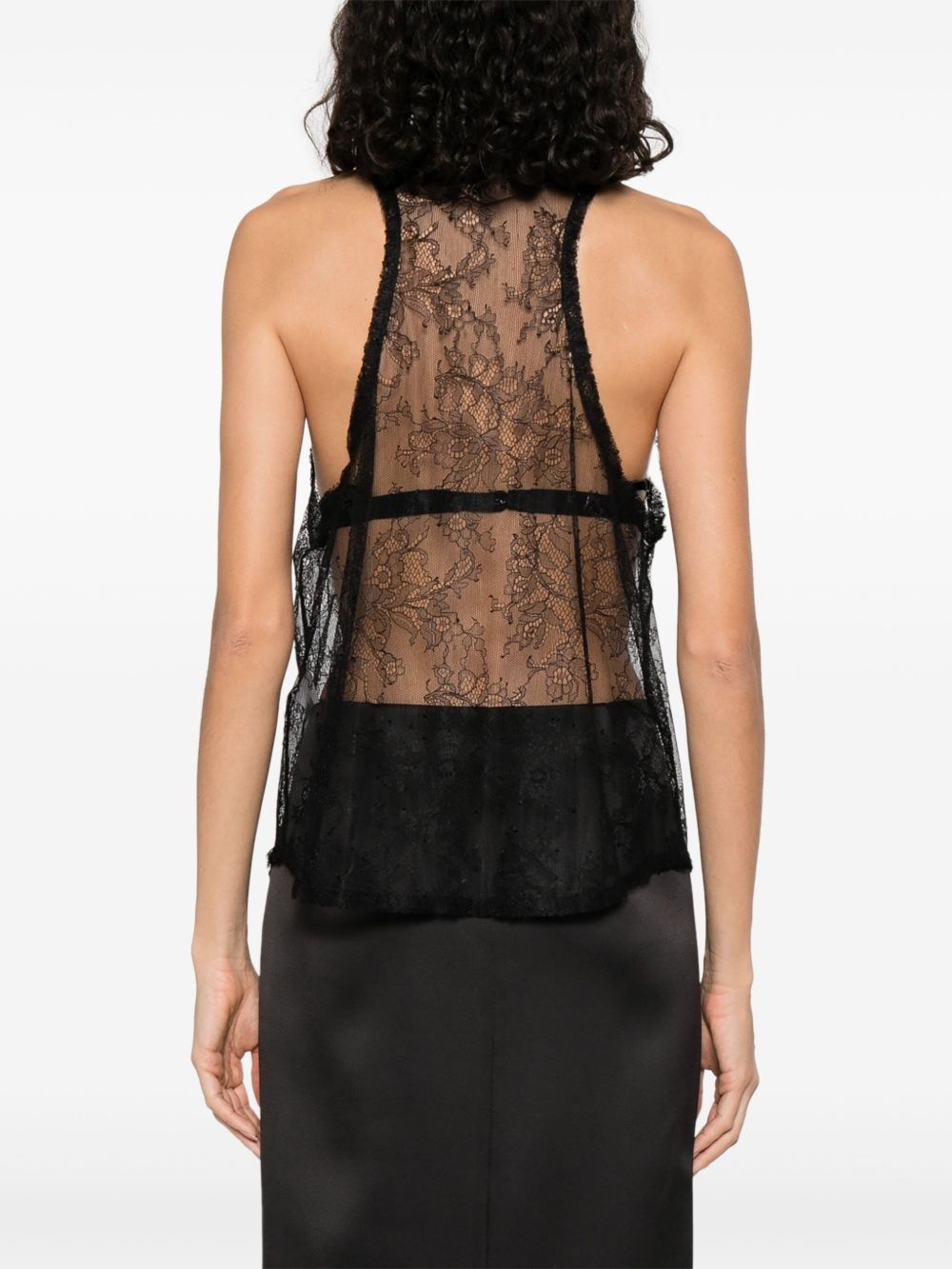 floral-lace tank top - 4