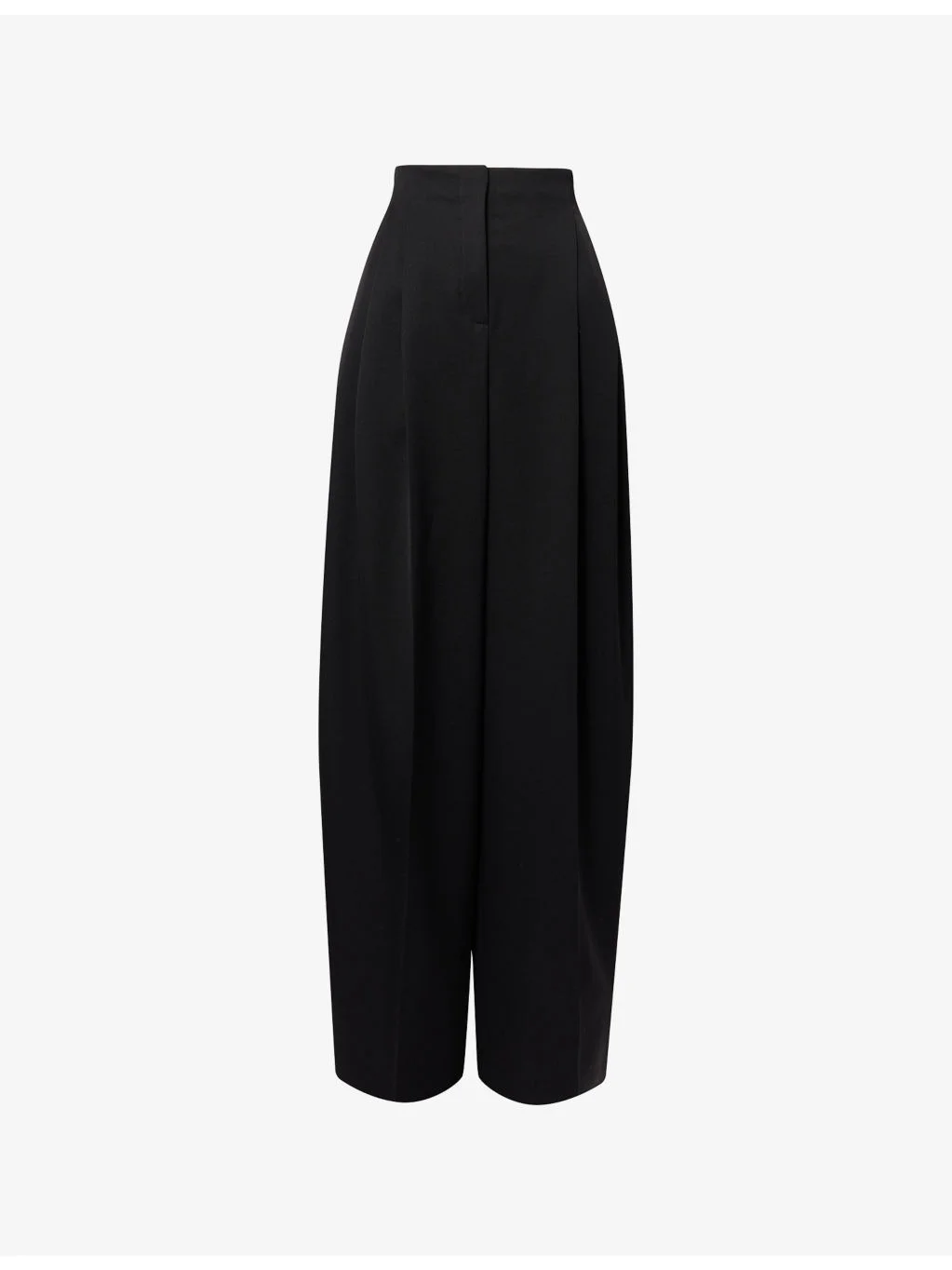 Pleated Wide-Leg Wool Trousers - 1