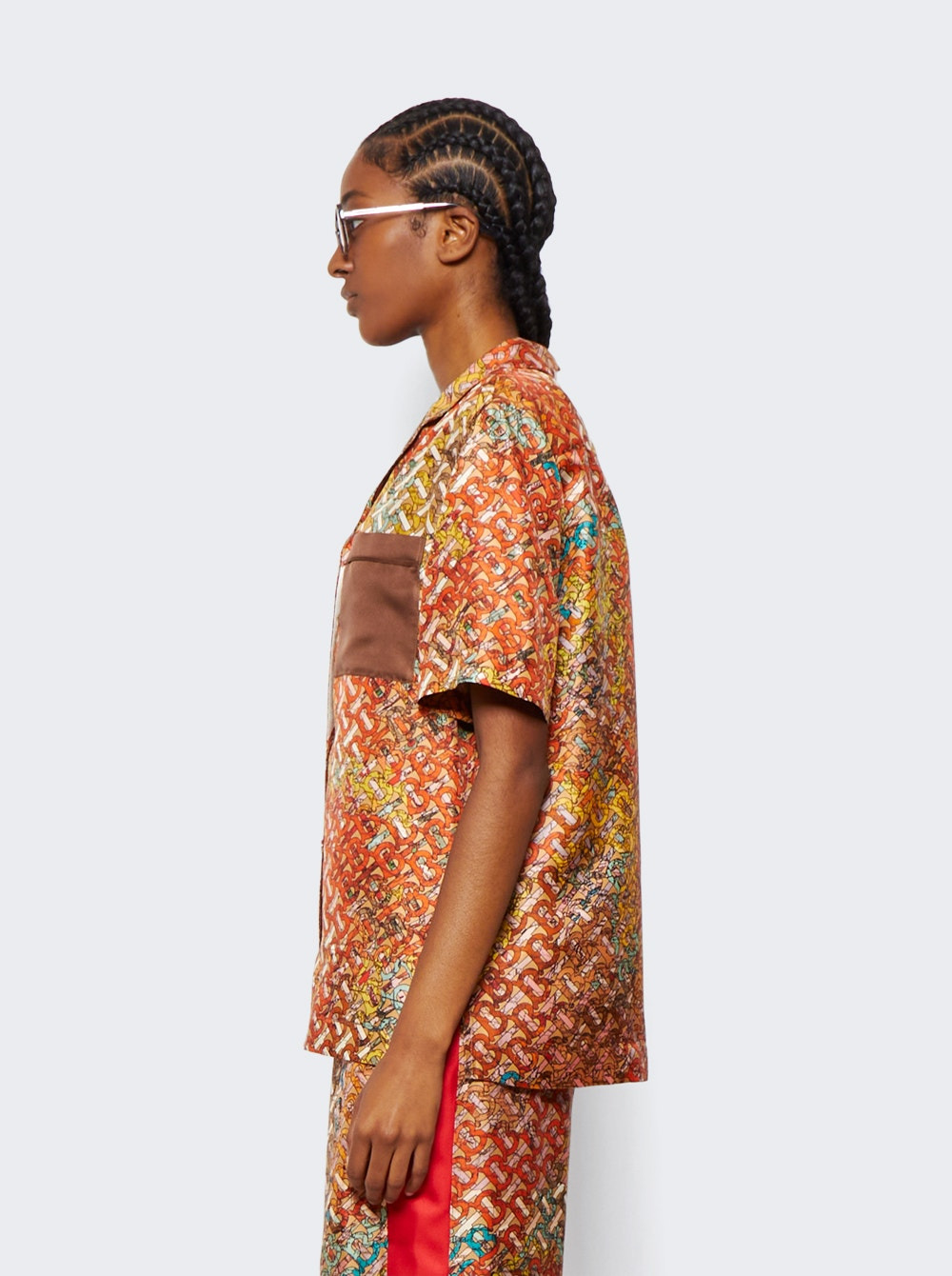 Silk Tierney Shirt Bright Orange - 4